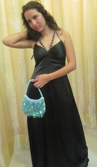 Vestido Cetim Preto